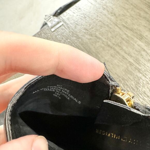 Tommy Hilfiger Boots Black Reiz 2 Classic Ankle Booties Low Heel Size 8 - Picture 5 of 5